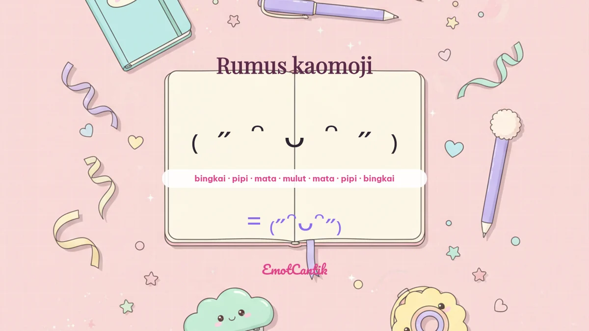 Cara membuat kaomoji sendiri dari bingkai, pipi, mata, dan mulut