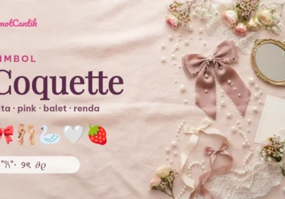 Emoji coquette dan simbol pita pink aesthetic siap salin di EmotCantik