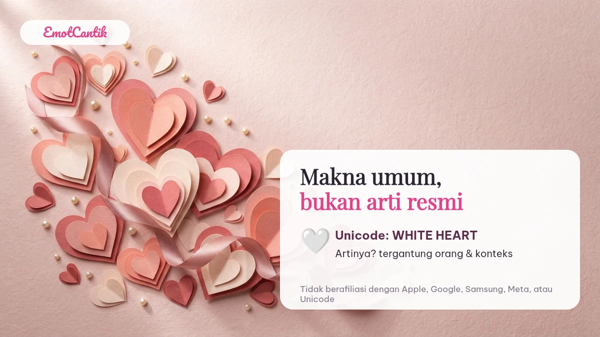 Penafian EmotCantik: makna emoji adalah makna umum, bukan arti resmi