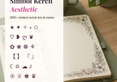 Simbol keren aesthetic untuk bio dan nama: bintang, hati, bunga, kurung dekoratif, bulan, dan mahkota teks