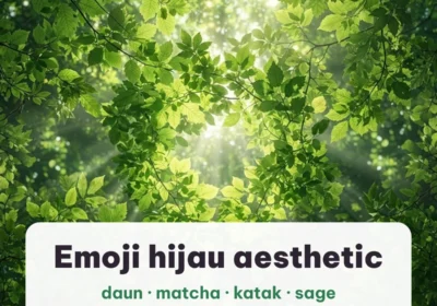 Sinar matahari menembus dedaunan hijau, gambar sampul emoji hijau aesthetic